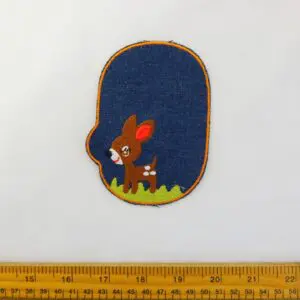Sew On Motif Patch Deer On Dark Denim