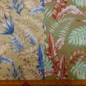 Suiting Fabric Natural Linen Floral Cheese Plant Fern