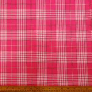 Suiting Fabric Plaid Strawberry Fields Pink