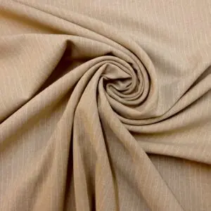 Suiting Fabric Pin Stripe 1cm Beige