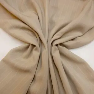 Suiting Fabric Pin Stripe Digestive Biscuit Beige