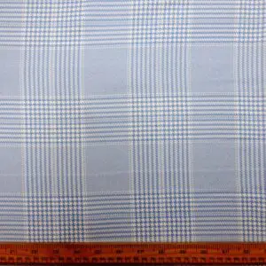 Suiting Fabric Prince Of Wales Denim Blue