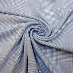 Suiting Fabric Prince Of Wales Denim Blue
