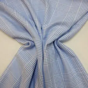 Suiting Fabric Prince Of Wales Denim Blue