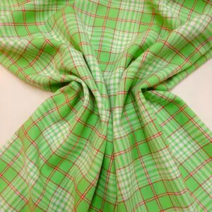 Suiting Fabric Plaid Peppermint Patty Green