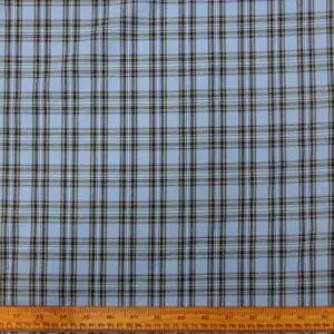 Tartan Fabric Cotton Blue Baker