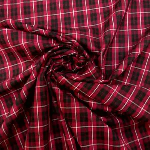 Tartan Fabric Cotton Balmoral Red