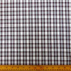 Tartan Fabric Cotton Whiskey Galore White Grey Wine
