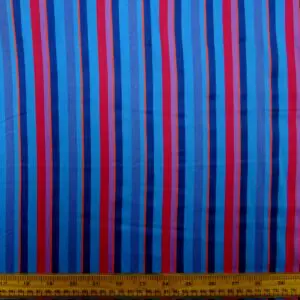Cotton Fabric Moroccan Woven Stripe Turquoise/Cerise