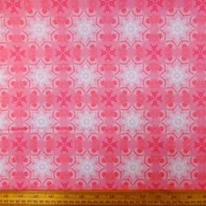Cotton Fabric Digital Print Prism Star Pink