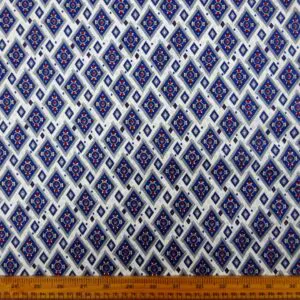 Brushed Cotton Fabric Diamond Geeyzer Royal Red