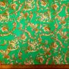 Chiffon Fabric Fancy Filigree Emerald Gold