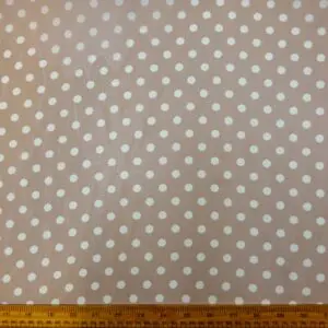 Chiffon Fabric Cream 1cm Dot Beige