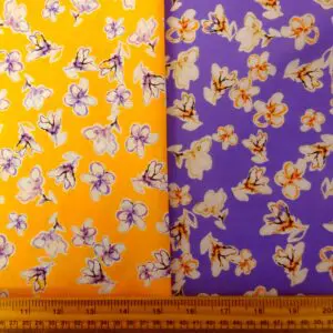 French Cotton Lawn Fabric Soft Finish Floral Snowdrops
