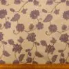 Curtain Fabric Tapestry Weight Delilah Floral Cream Aubergine