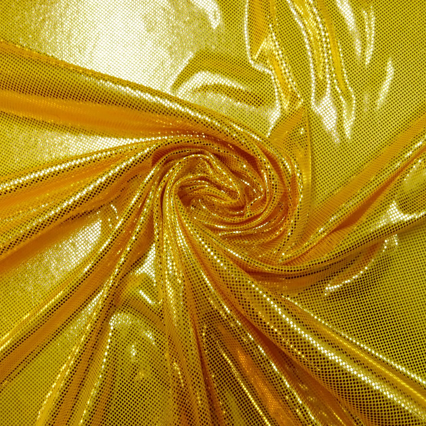 Computer Foil Jersey Fabric Ricochet Studs Gold/Gold