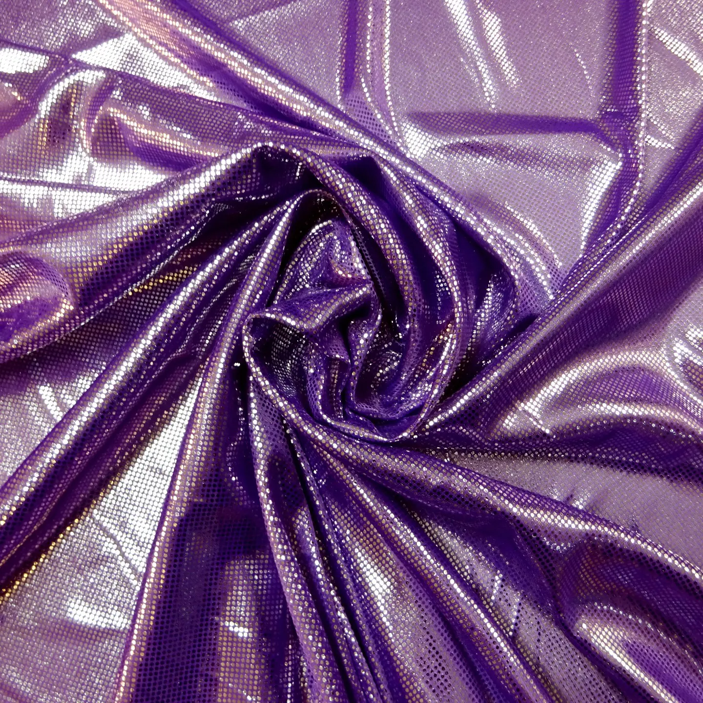 Computer Foil Jersey Fabric Ricochet Studs Mauve/Silver