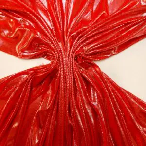 Computer Foil Jersey Fabric Ricochet Studs Cherry Red/Silver