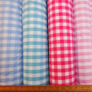 Polycotton Fabric 15mm Woven Gingham