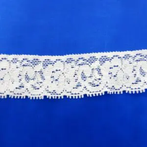 Lace Trimming 3cm Wide Stretch Daphne White