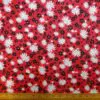 Jersey Fabric Printed Loop Backed Floral Elizabeth Red