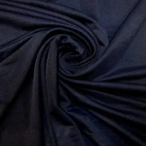 Crepe Fabric Jersey Plain Navy