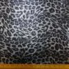 Jersey Fabric Foil Print Leopard Lace Black Silver