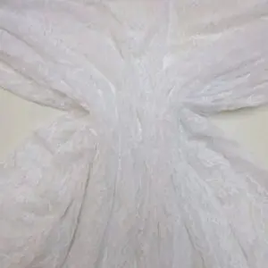 Lace Fabric Stretch Johnson Rose White