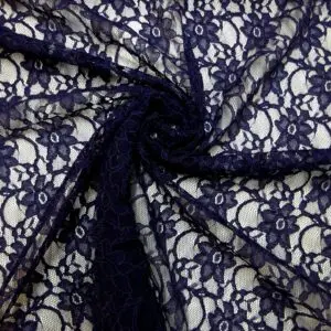 Corded Lace Fabric Bark Juice Navy