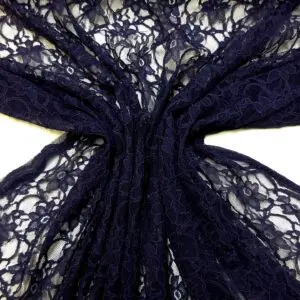Corded Lace Fabric Bark Juice Navy