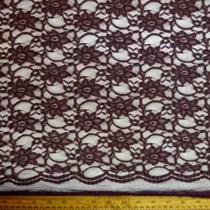 Corded Lace Fabric Bark Juice Plum