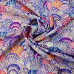 Linen Fabric Suiting Shell Soup Purple Pink Multi