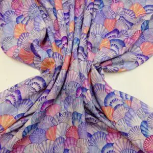 Linen Fabric Suiting Shell Soup Purple Pink Multi