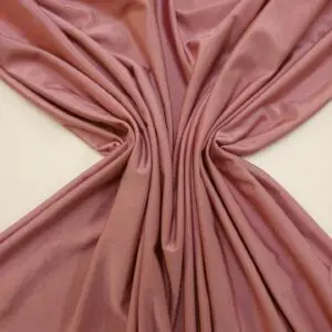 Lycra Fabric Plain Shiny Dusty Pink