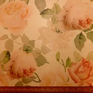 Mesh Stretch Netting Fabric Soft Printed Peachy Romance