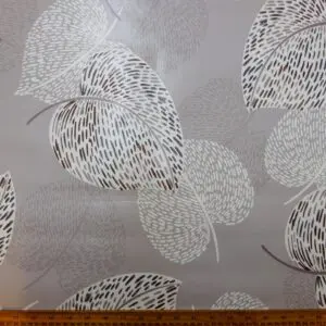 PVC Tabling Fabric Shadow Leaf Grey