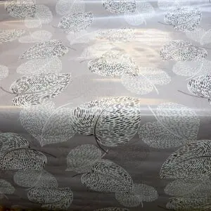 PVC Tabling Fabric Shadow Leaf Grey
