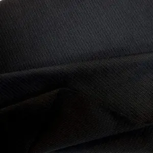 Ribbing Fabric Tubular Square Rib Black