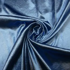 Satin Fabric Embossed Gatsby Flowers Dusty Blue