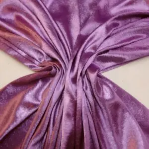 Satin Fabric Embossed Gatsby Flowers Mauve