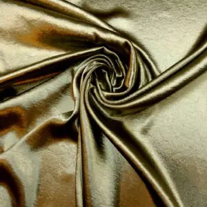 Satin Fabric Embossed Gatsby Flowers Olive