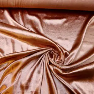 Satin Fabric Embossed Gatsby Flowers Dusky Pink