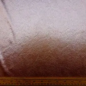 Satin Fabric Embossed Gatsby Flowers Dusky Pink