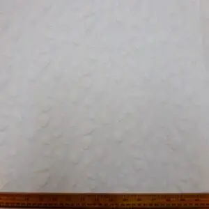 T-Shirting Fabric 3D Leaf White