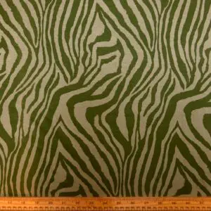 T-Shirting Fabric Zebras Went Green Sage Khaki