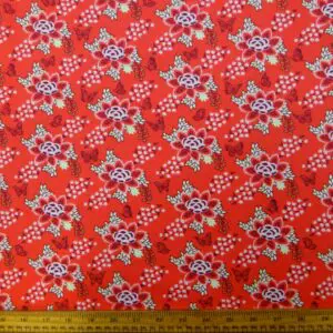 T-Shirting Fabric Lily Pads Coral Pink