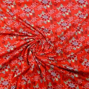 T-Shirting Fabric Lily Pads Coral Pink