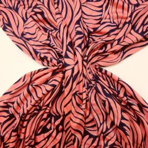 T-Shirting Fabric Wave Fins Pink