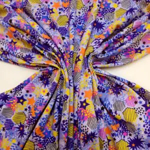 T-Shirting Fabric Starburst Squealer Mauve