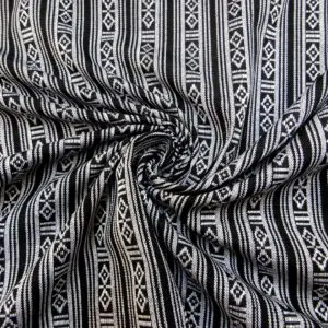 Twill Fabric Woven Machu Picchu Black White